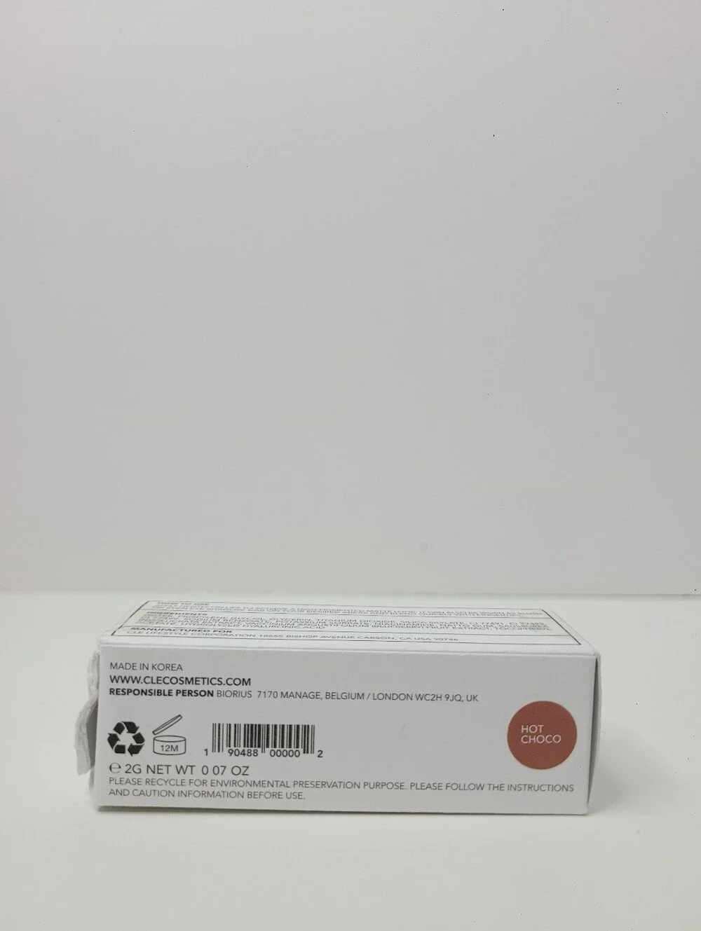 White Rectangular Box with Coral Accent Sticker